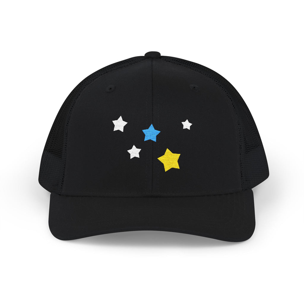 Unisex Cassiopeia Star Embroidered Cotton-Polyester Snapback Trucker Cap