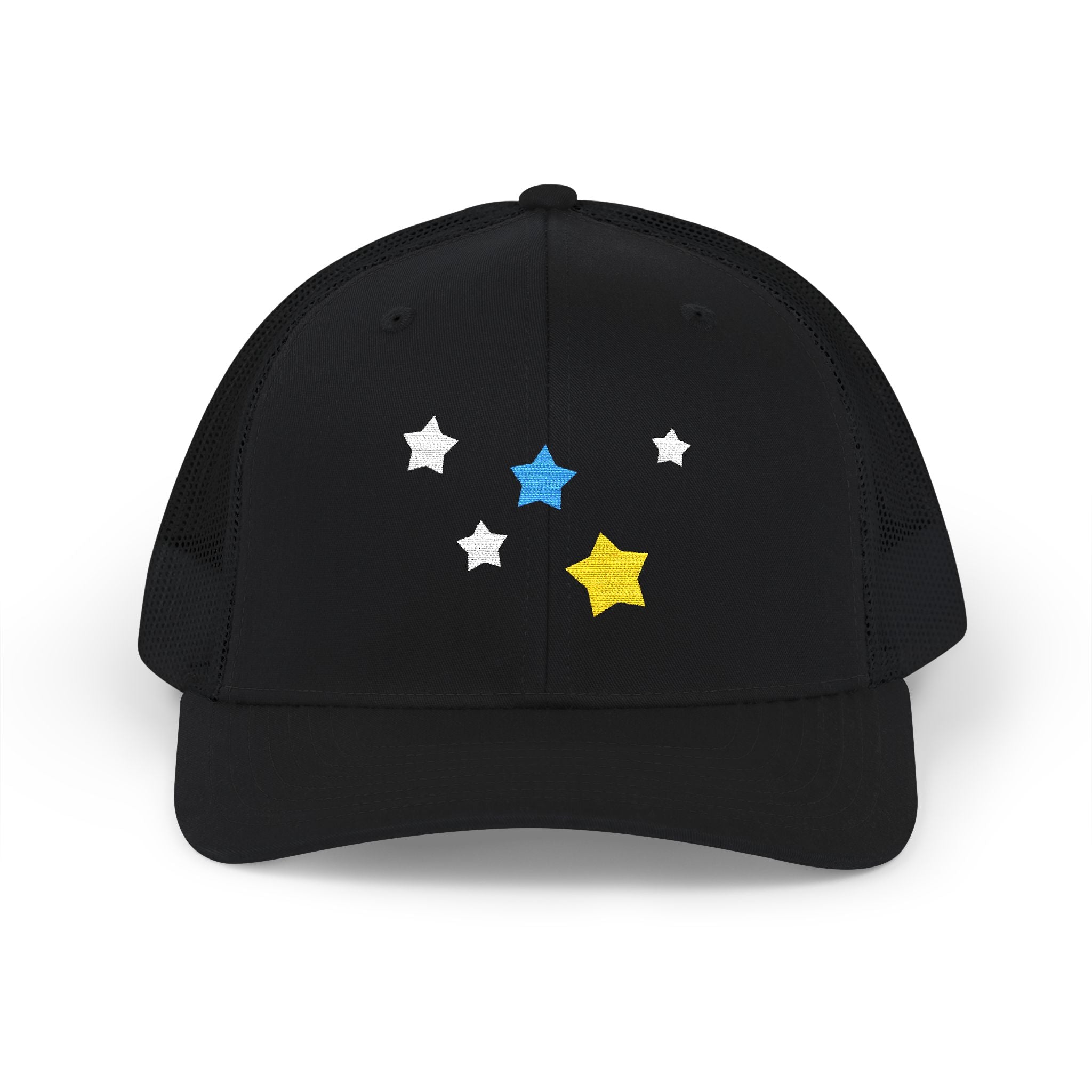 Unisex Cassiopeia Star Embroidered Cotton-Polyester Snapback Trucker Cap
