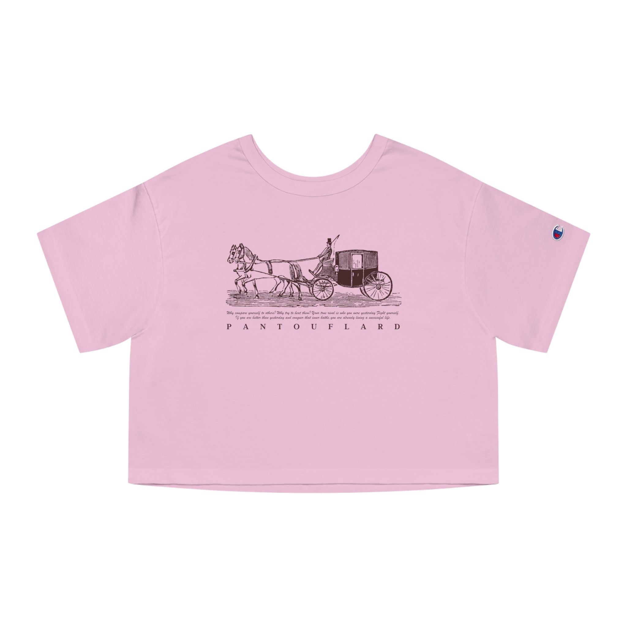 Old Money Equestrian Cropped Tee - The Timeless Carriage I (Champion Heritage T453W)