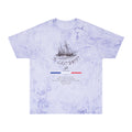 Unisex Grey Color Blast Vintage Ship Graphic 100% Cotton T-Shirt
