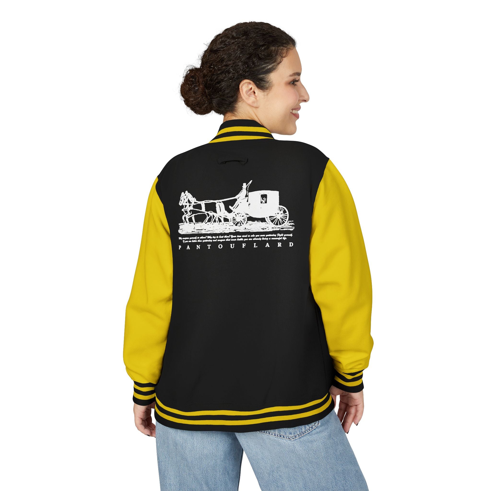 Unisex Navy Pantouflard Carriage Cotton Blend Jacket