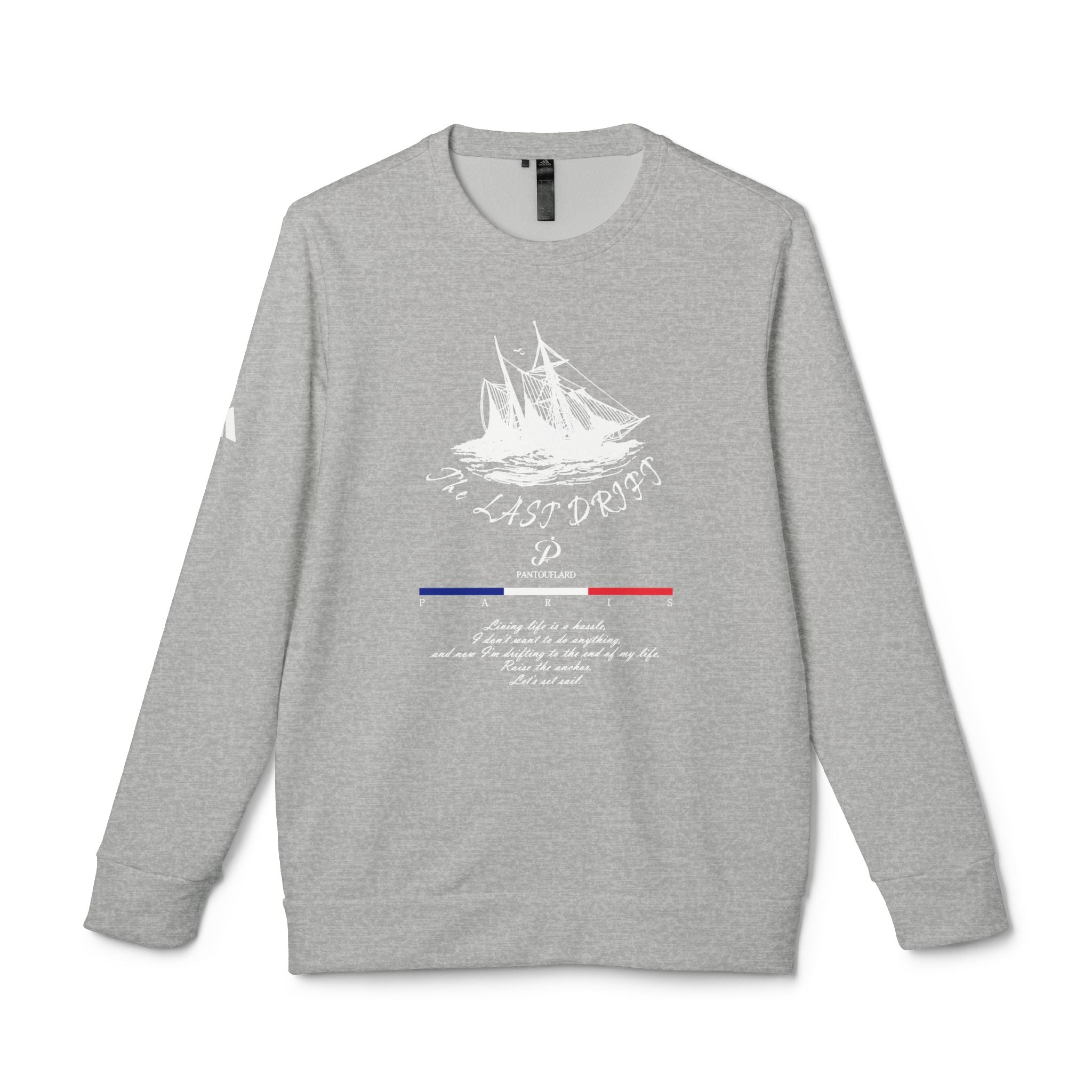 Sudadera unisex Adidas® de forro polar con cuello redondo