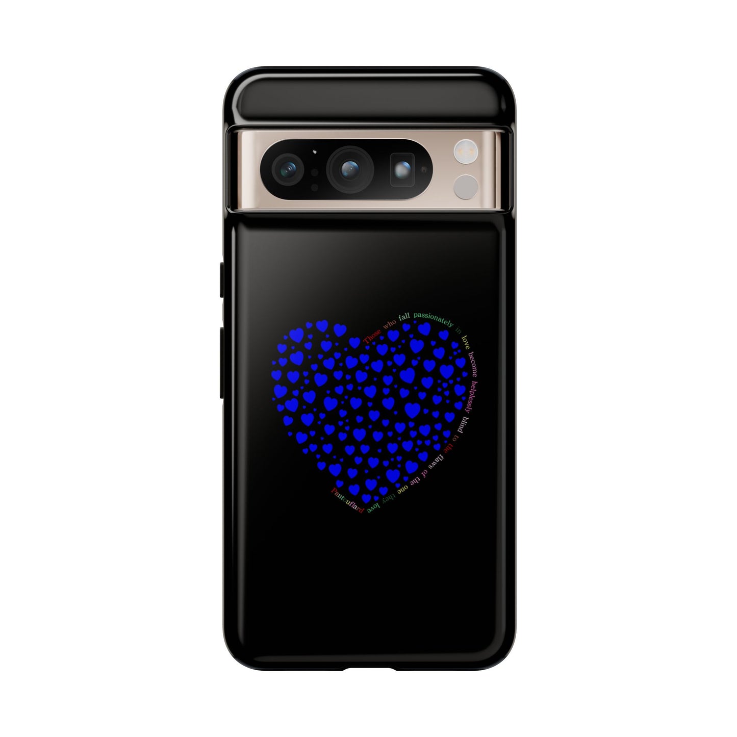 Fundas de corazón azul para teléfonos iPhone, Galaxy, Google Pixel (54 tipos)