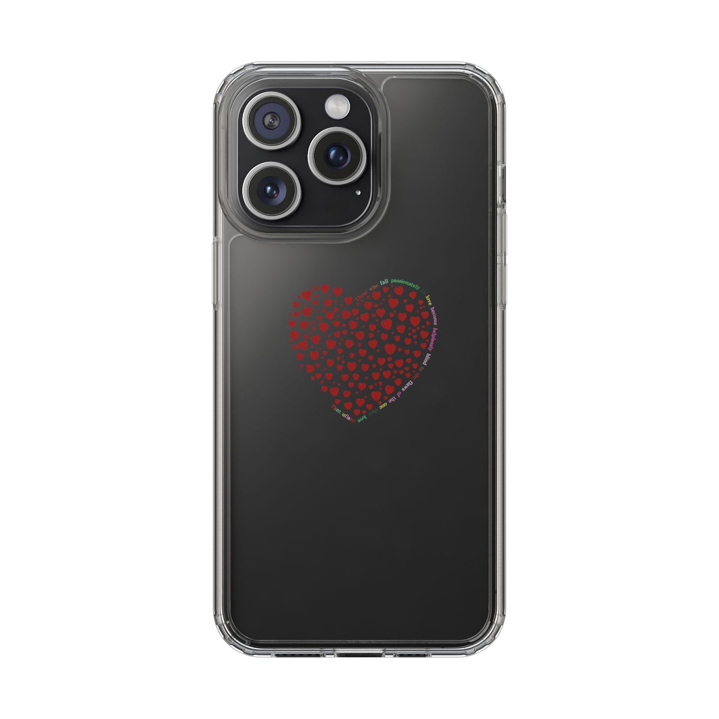 Red Heart Clear Phone Case