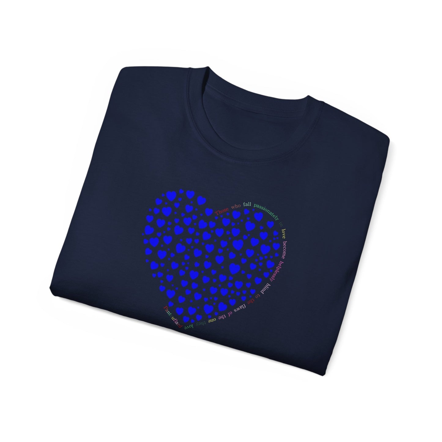 Blue Heart Unisex short sleeved T-shirt