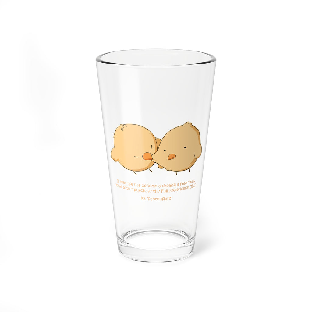 Clear Pantouflard 'Life DLC' Gamer Humor Solid Glass Mixer
