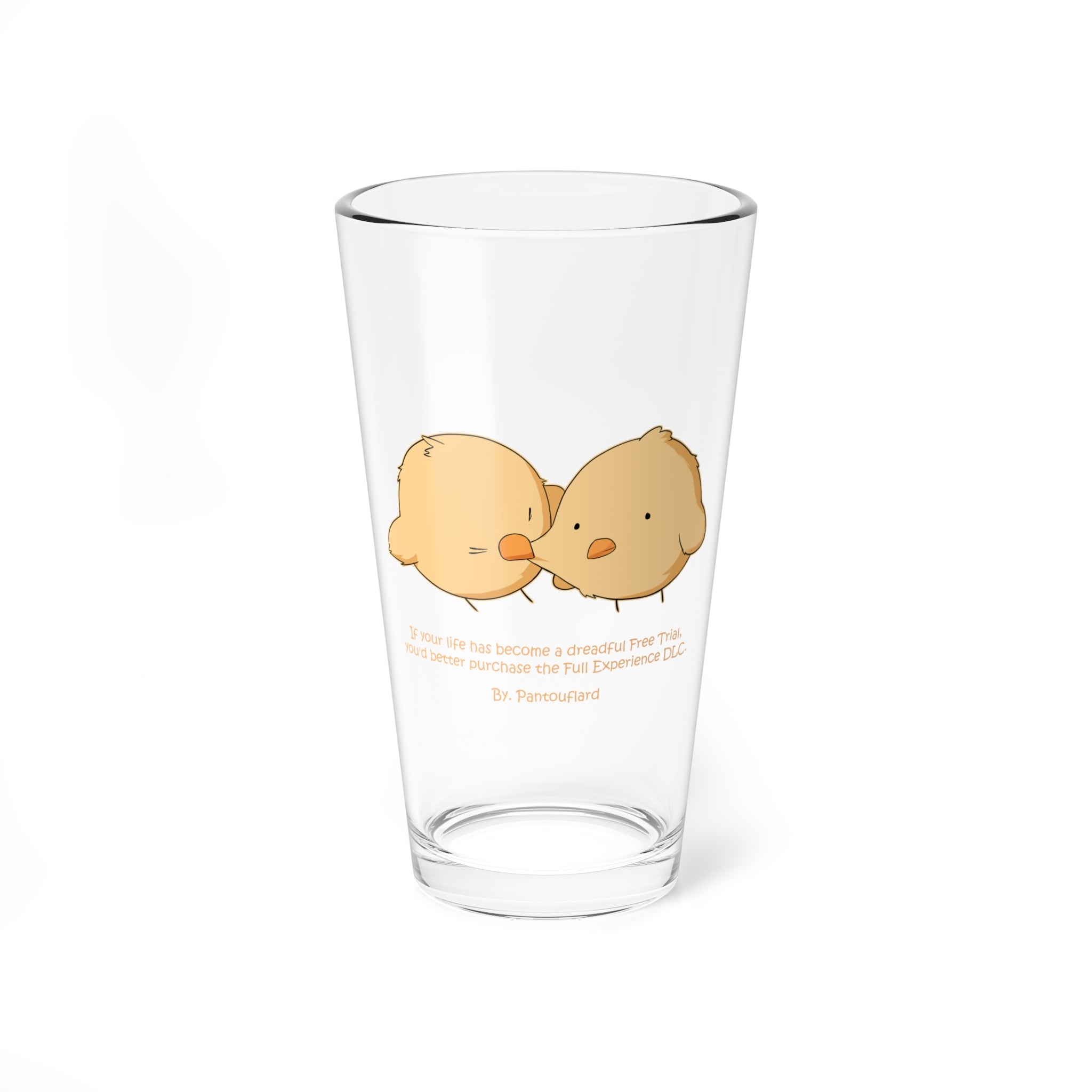 Clear Pantouflard 'Life DLC' Gamer Humor Solid Glass Mixer