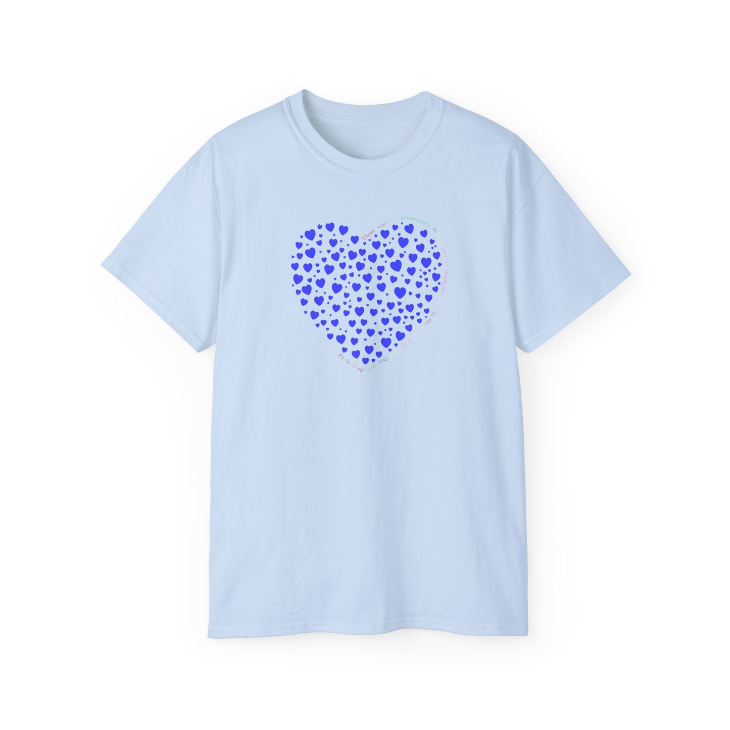 Blue Heart Unisex short sleeved T-shirt