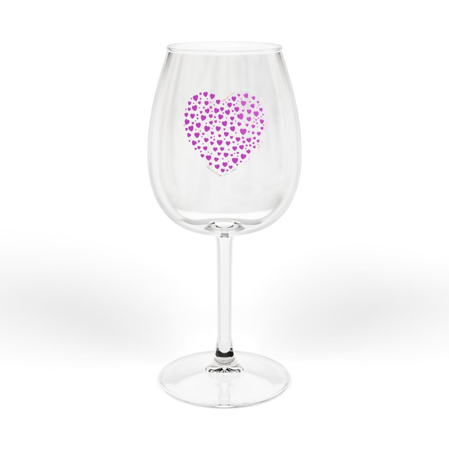 Heart Design Wine Glass, Personalized Gift for Wine Lovers, Romantic Gift for Her, 12oz Glass for Special Occasions