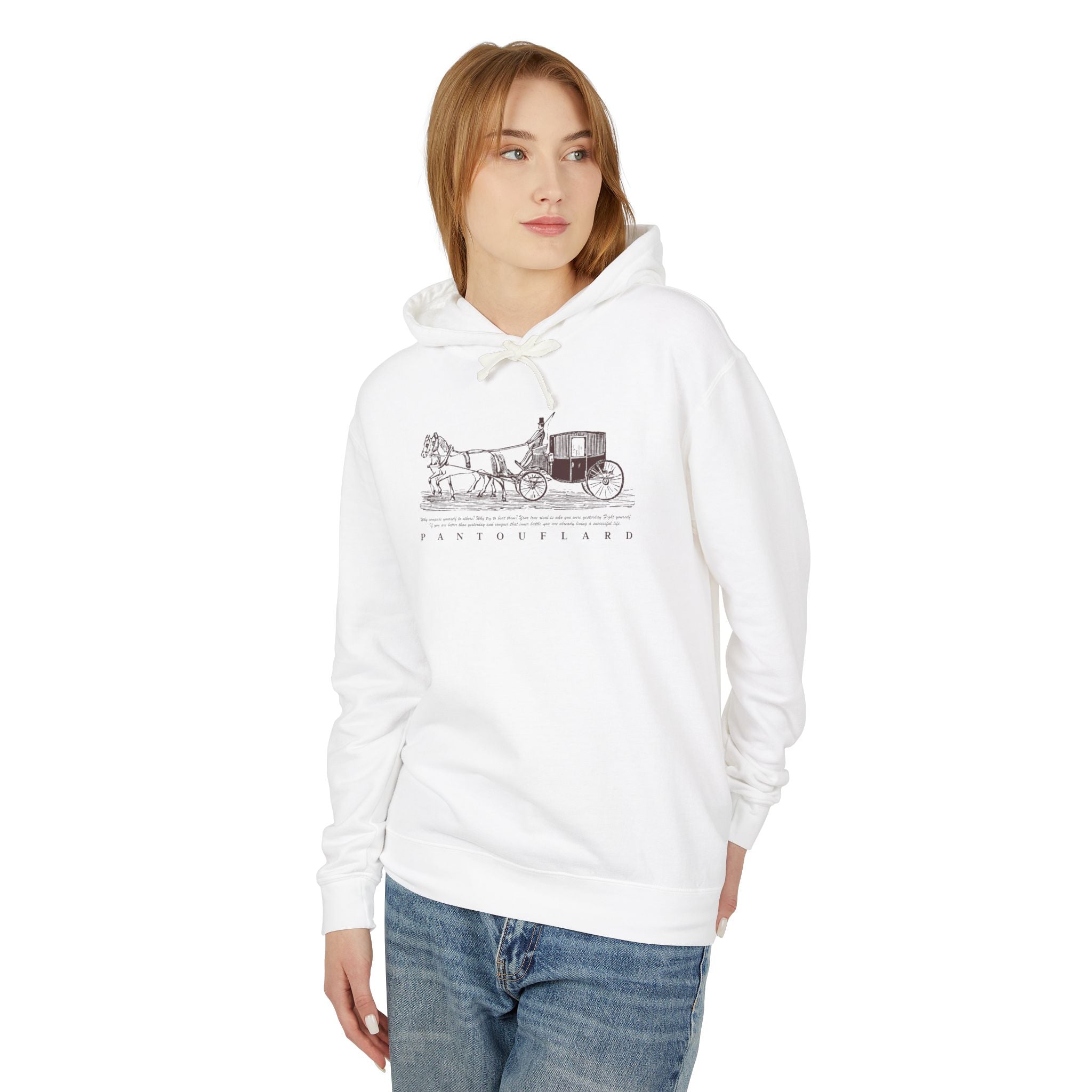 Old Money Equestrian Heritage Hoodie - The Timeless Carriage I (Lightweight 100% Cotton)