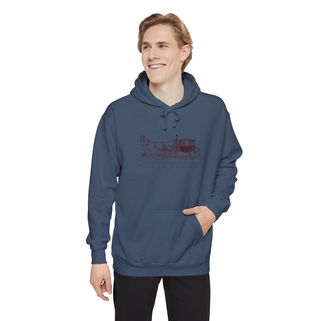 Old Money Equestrian Heritage Hoodie - The Heritage Carriage I (Premium Garment-Dyed Heavyweight Fleece)