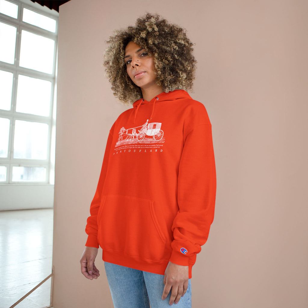 Old Money Equestrian Heritage Hoodie - The Timeless Carriage II (Champion Authentic Eco-Fleece)