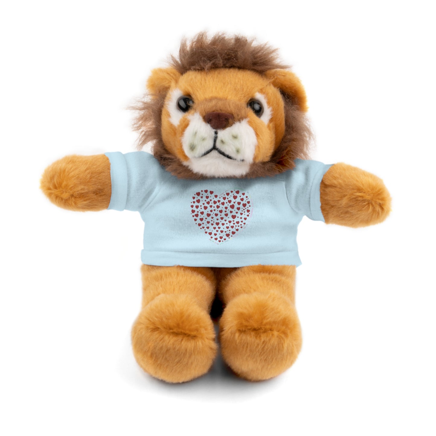 Personalized Stuffed Animal with Red Heart T-Shirt