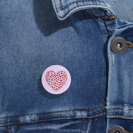 Red Heart Pin Buttons | Cute Accessories