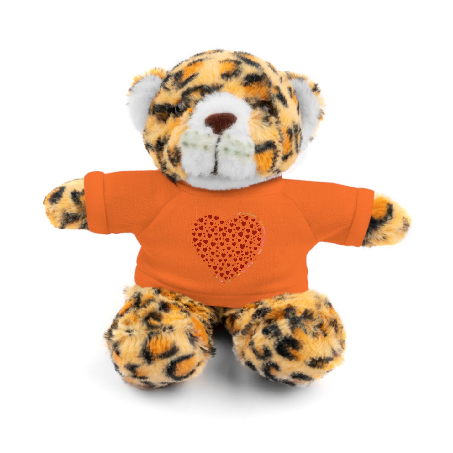 Personalized Stuffed Animal with Red Heart T-Shirt