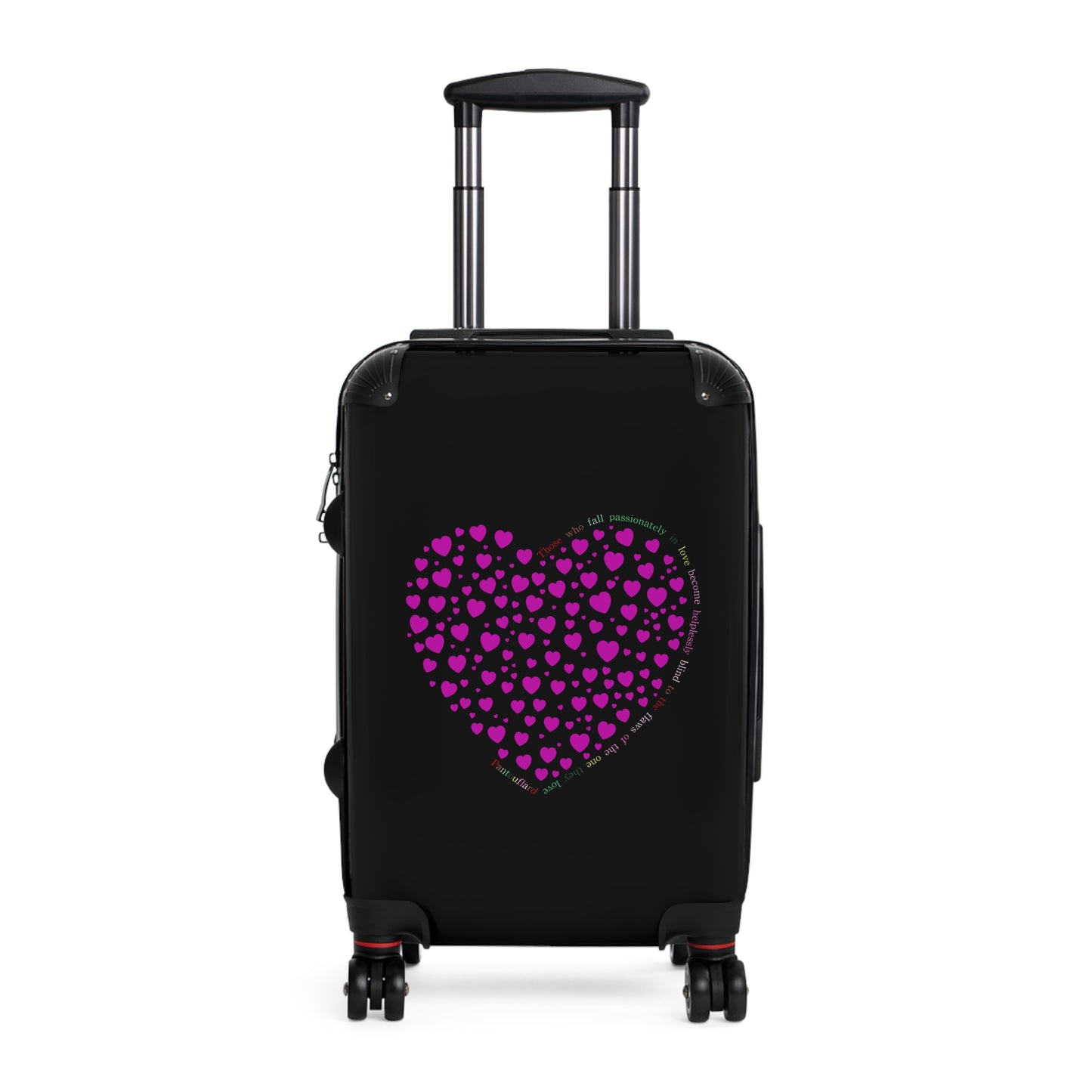 Pink Heart Design Suitcase, Travel Luggage