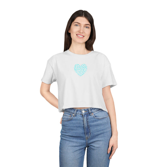 Basic Crop T-Shirt (Mint Heart)
