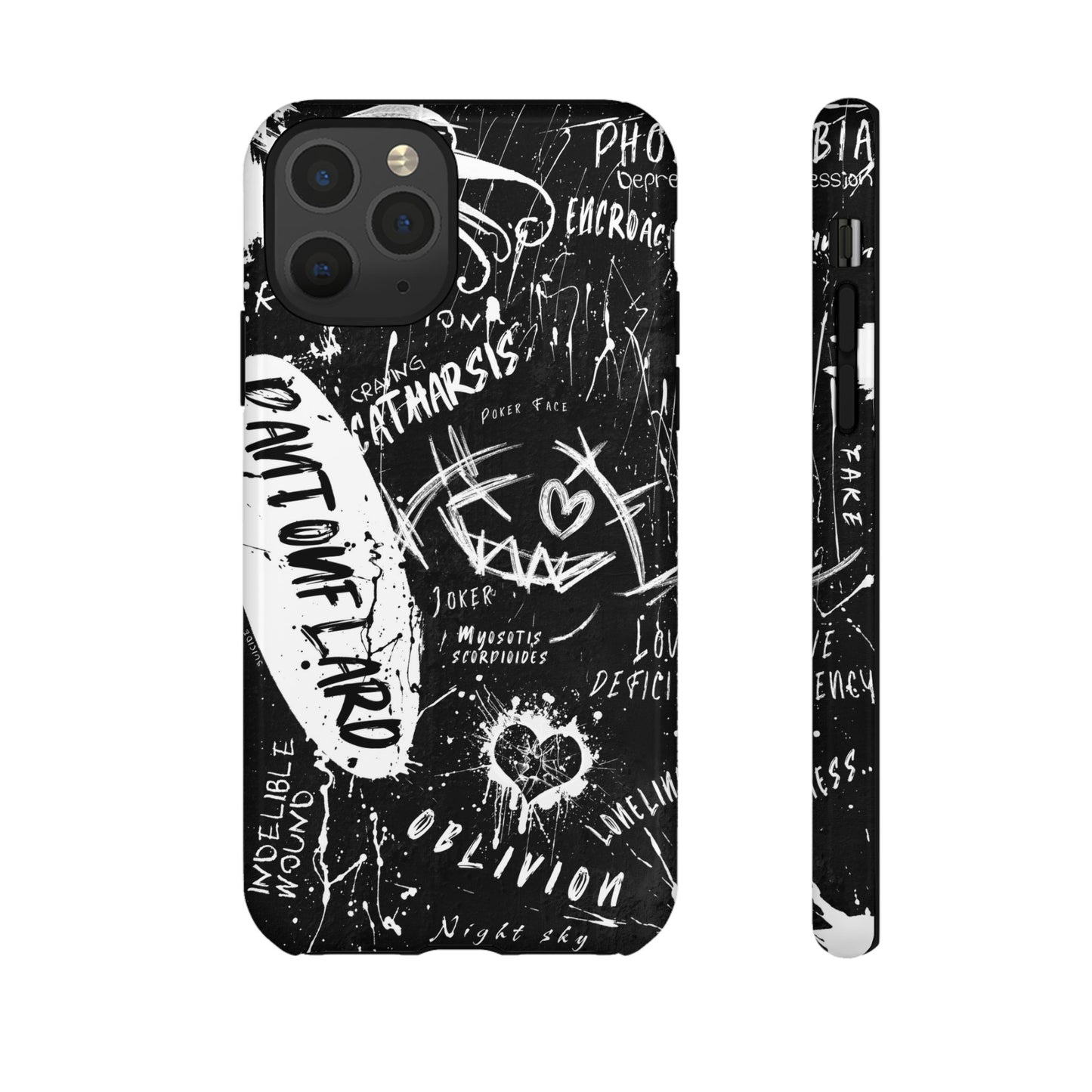 Fundas resistentes: funda atrevida para iPhone, Galaxy, Google Pixel, diseño de grafiti negro, estética urbana, regalo para amantes del arte, accesorios de teléfono modernos, estilo callejero