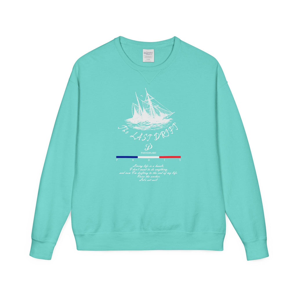 Old Money Nautical Heritage Crewneck - The Last Drift II (Paris Aesthetic Garment-Dyed Sweatshirt)