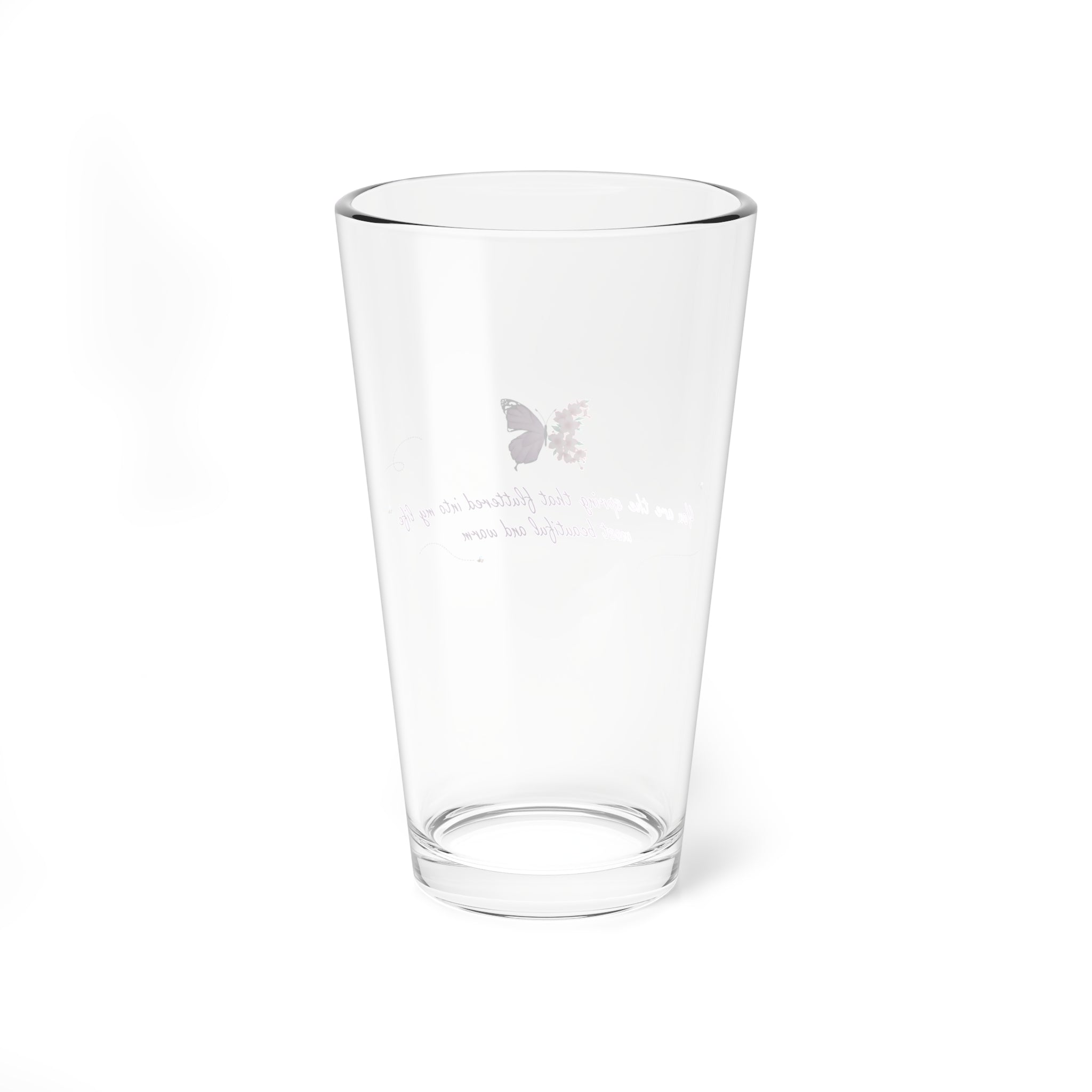 Clear Pantouflard 'Spring Butterfly' Floral Solid Glass Mixer