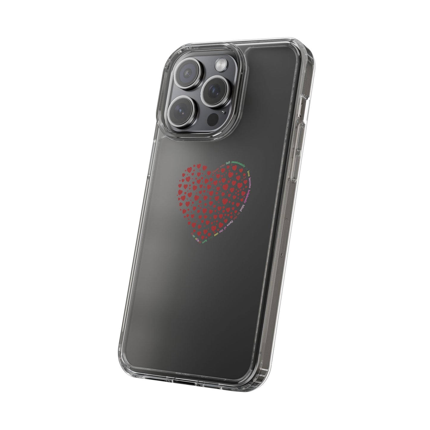 Red Heart Clear Phone Case
