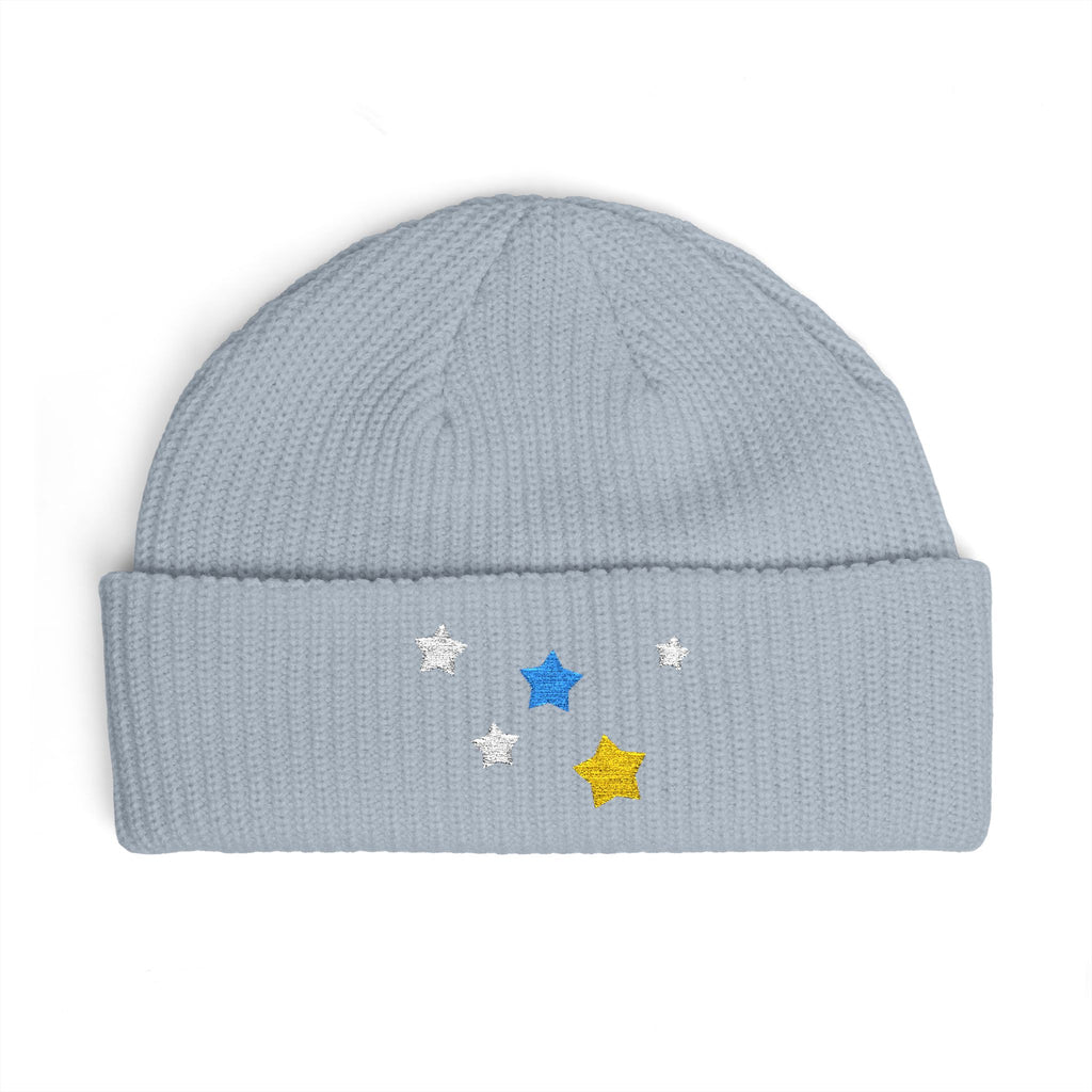 Pastel Lime color Kitschy Cassiopeia Constellation 100% Acrylic Cuff Beanie