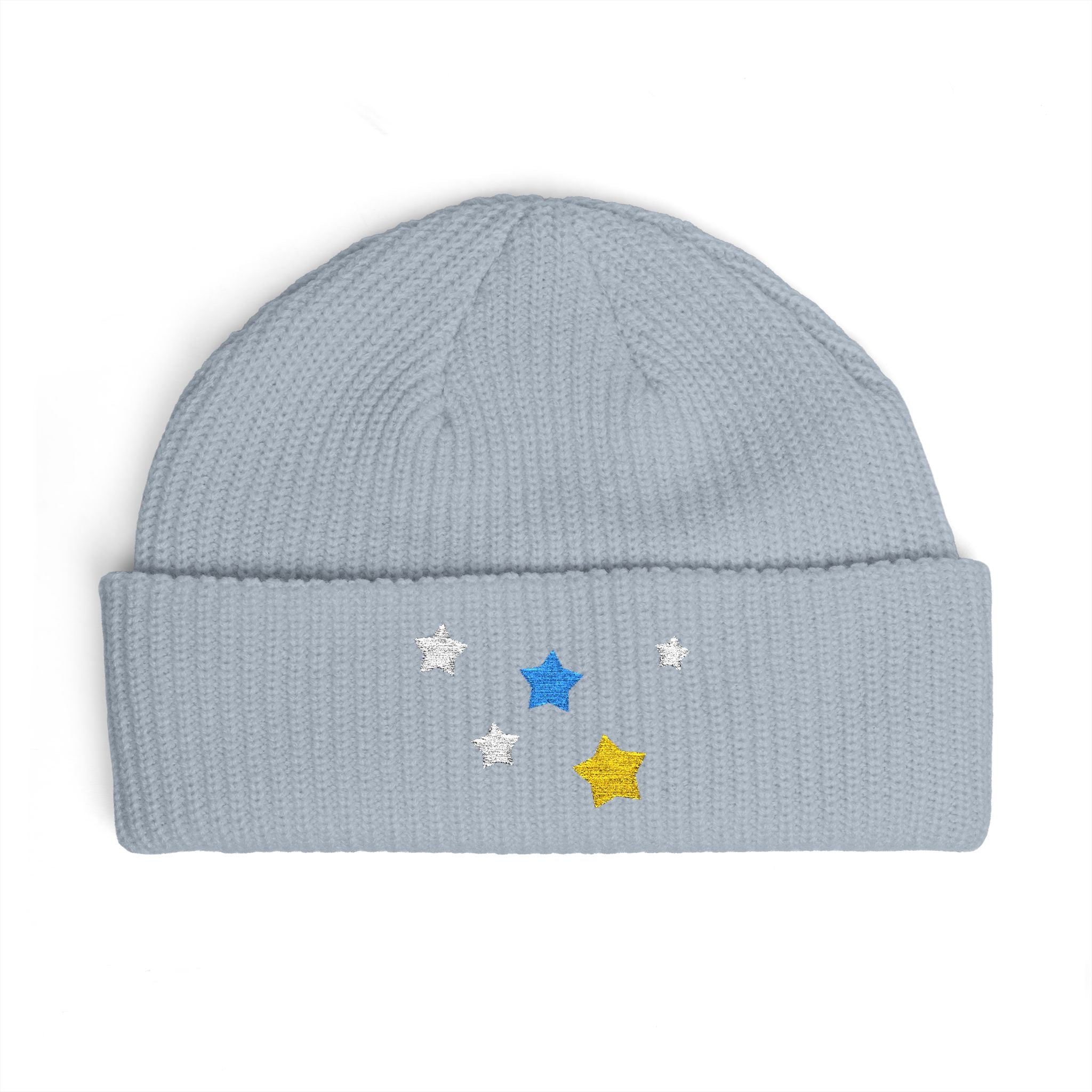 Pastel Lime color Kitschy Cassiopeia Constellation 100% Acrylic Cuff Beanie