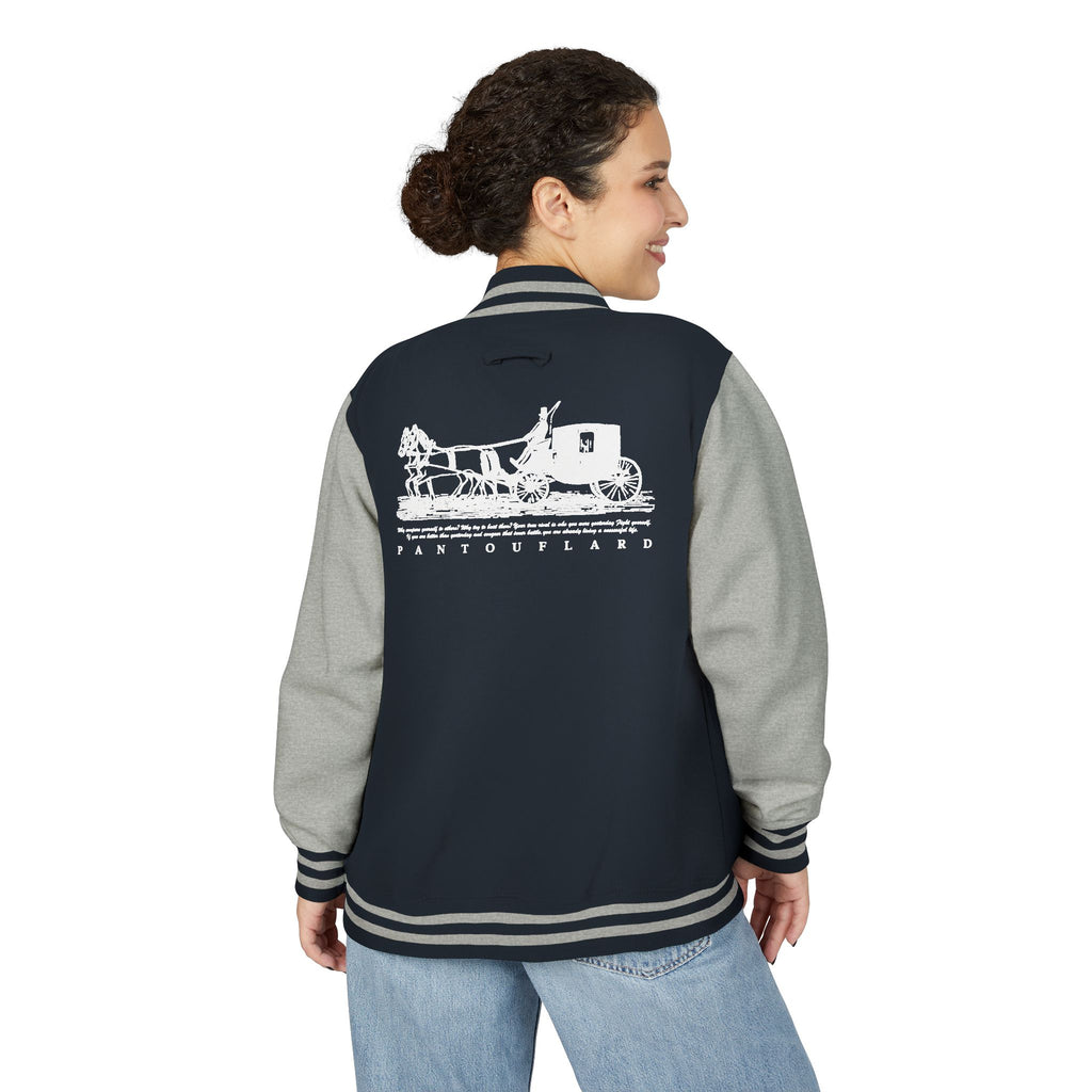 Unisex Navy Pantouflard Carriage Cotton Blend Jacket