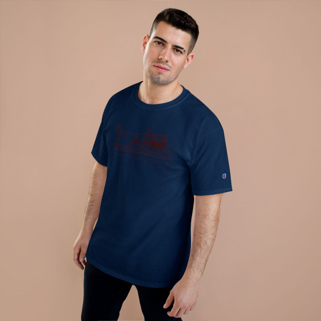 Unisex Burnt Orange Champion Vintage Carriage 100% Cotton T-Shirt