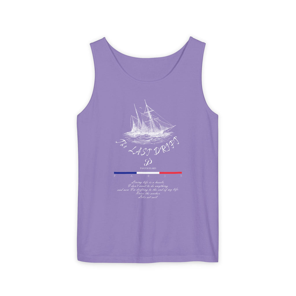 Unisex Black Last Drift Cotton Garment-Dyed Tank Top