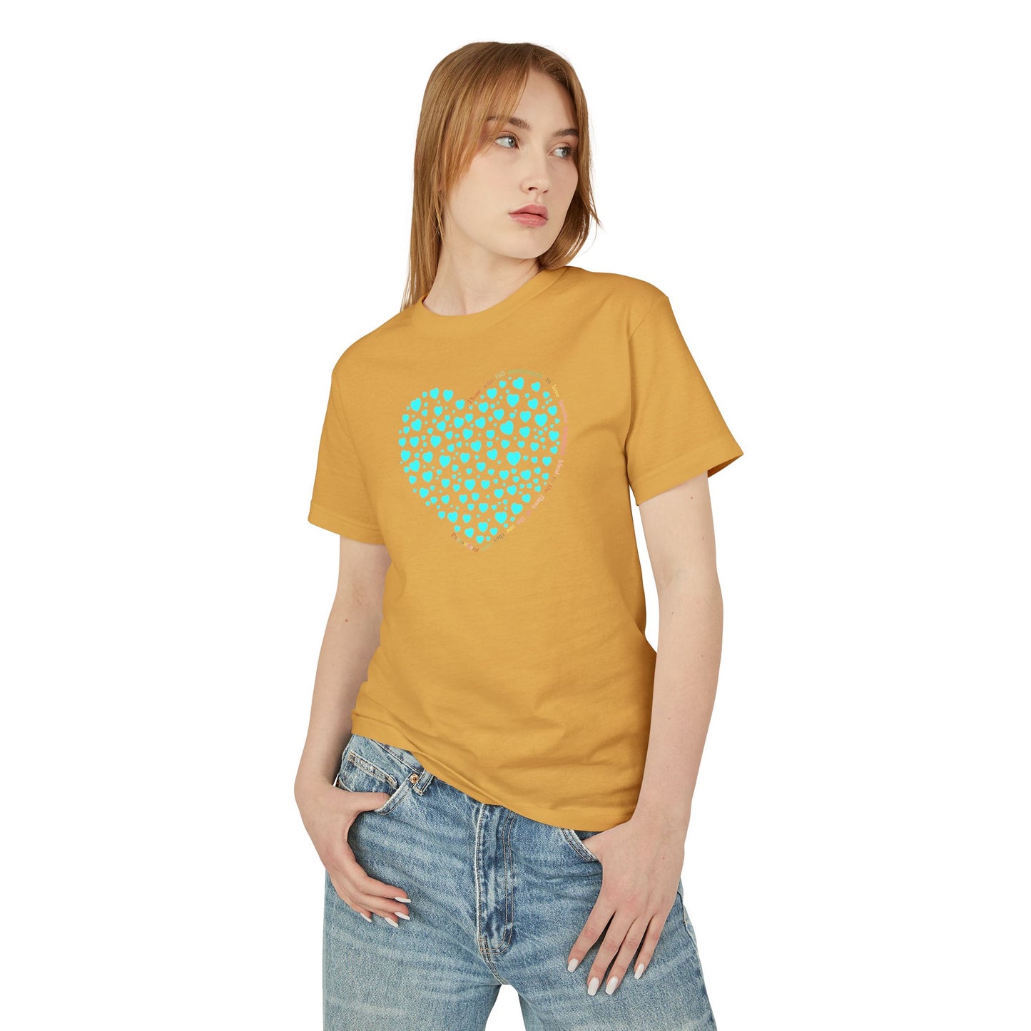 Mint Heart Unisex-Hemd aus schwerer Baumwolle