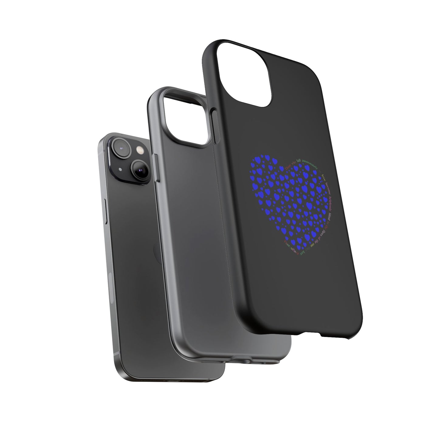 Fundas de corazón azul para teléfonos iPhone, Galaxy, Google Pixel (54 tipos)