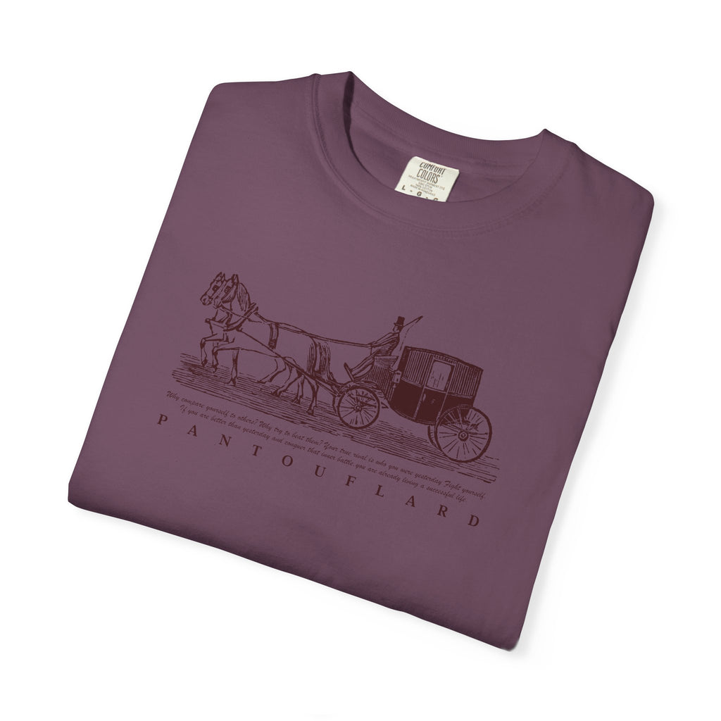 Unisex Burnt Orange Vintage Horse Carriage 100% Cotton T-shirt