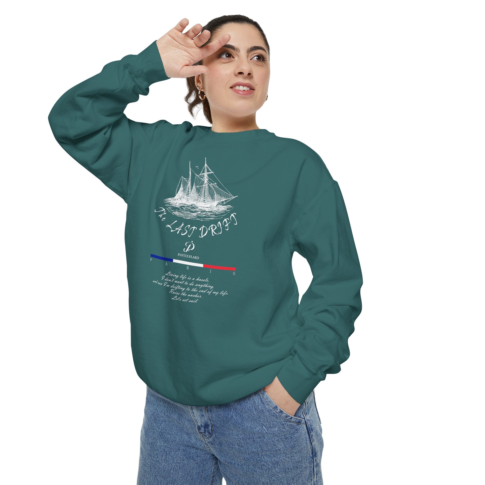 Unisex Navy Last Drift Cotton Blend Sweatshirt