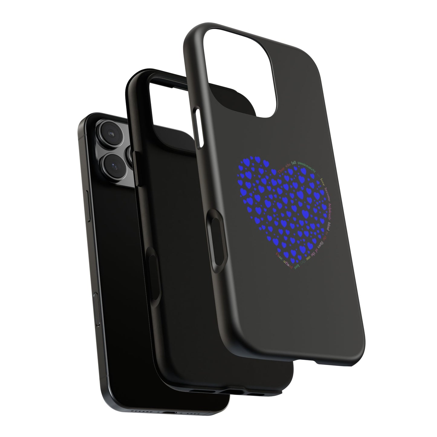 Fundas de corazón azul para teléfonos iPhone, Galaxy, Google Pixel (54 tipos)