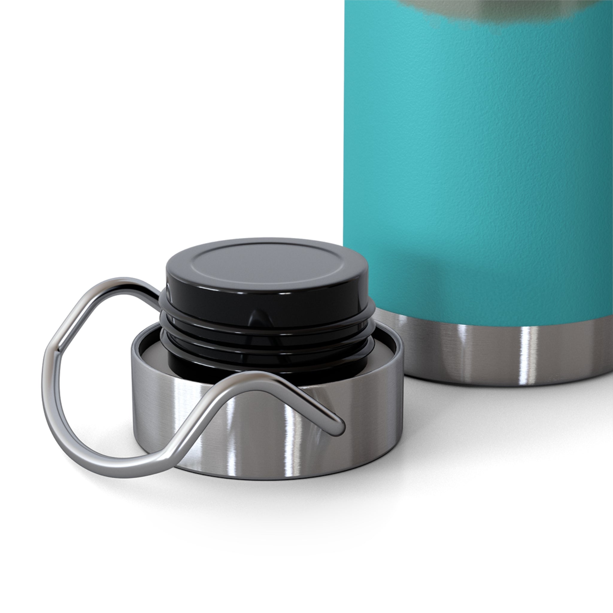 Black Mysterious Black Cat in Bushes 22oz Copper Vacuum Insulated Bottle