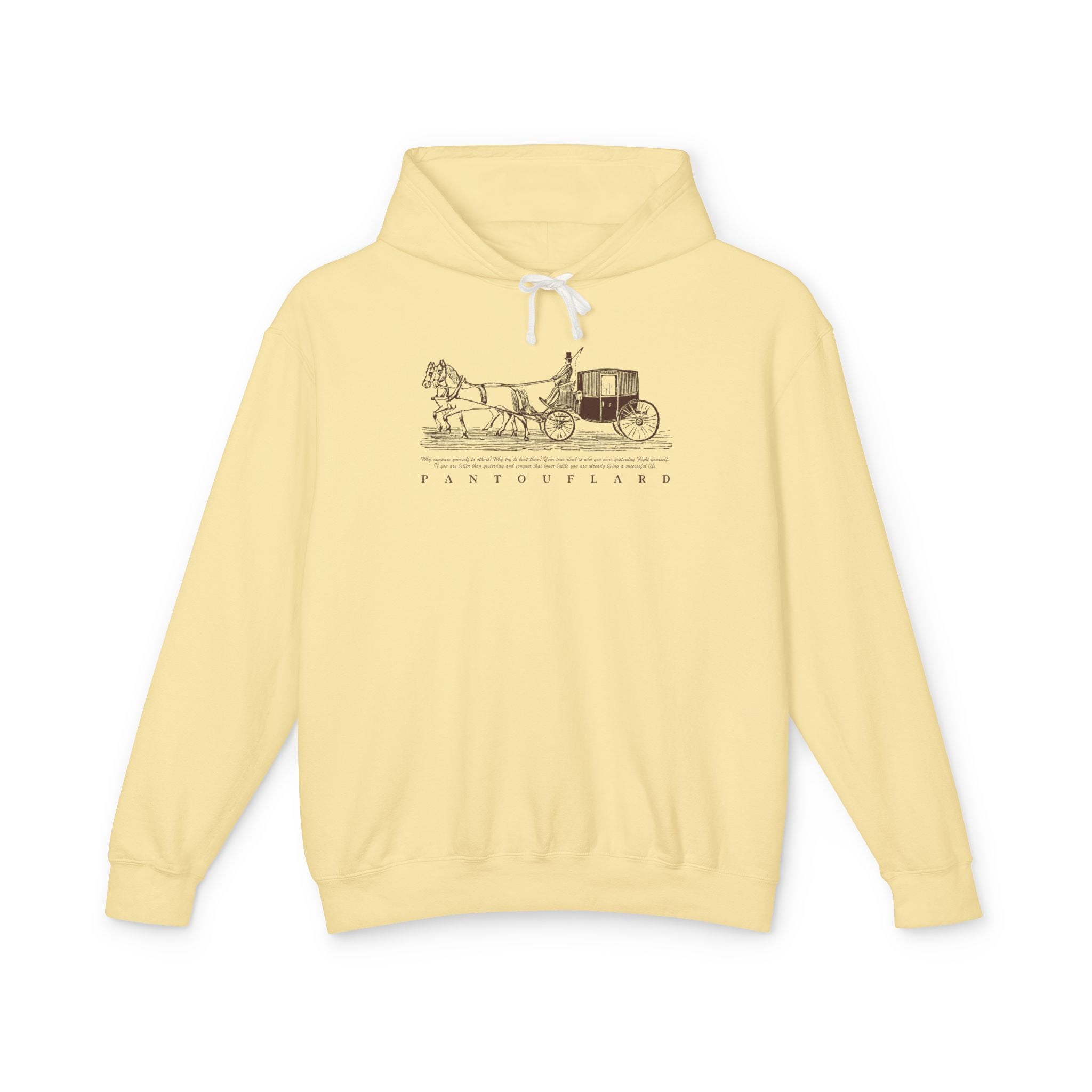 Old Money Equestrian Heritage Hoodie - The Timeless Carriage I (Lightweight 100% Cotton)
