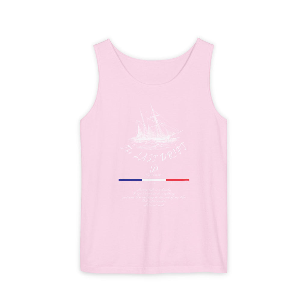 Unisex Black Last Drift Cotton Garment-Dyed Tank Top