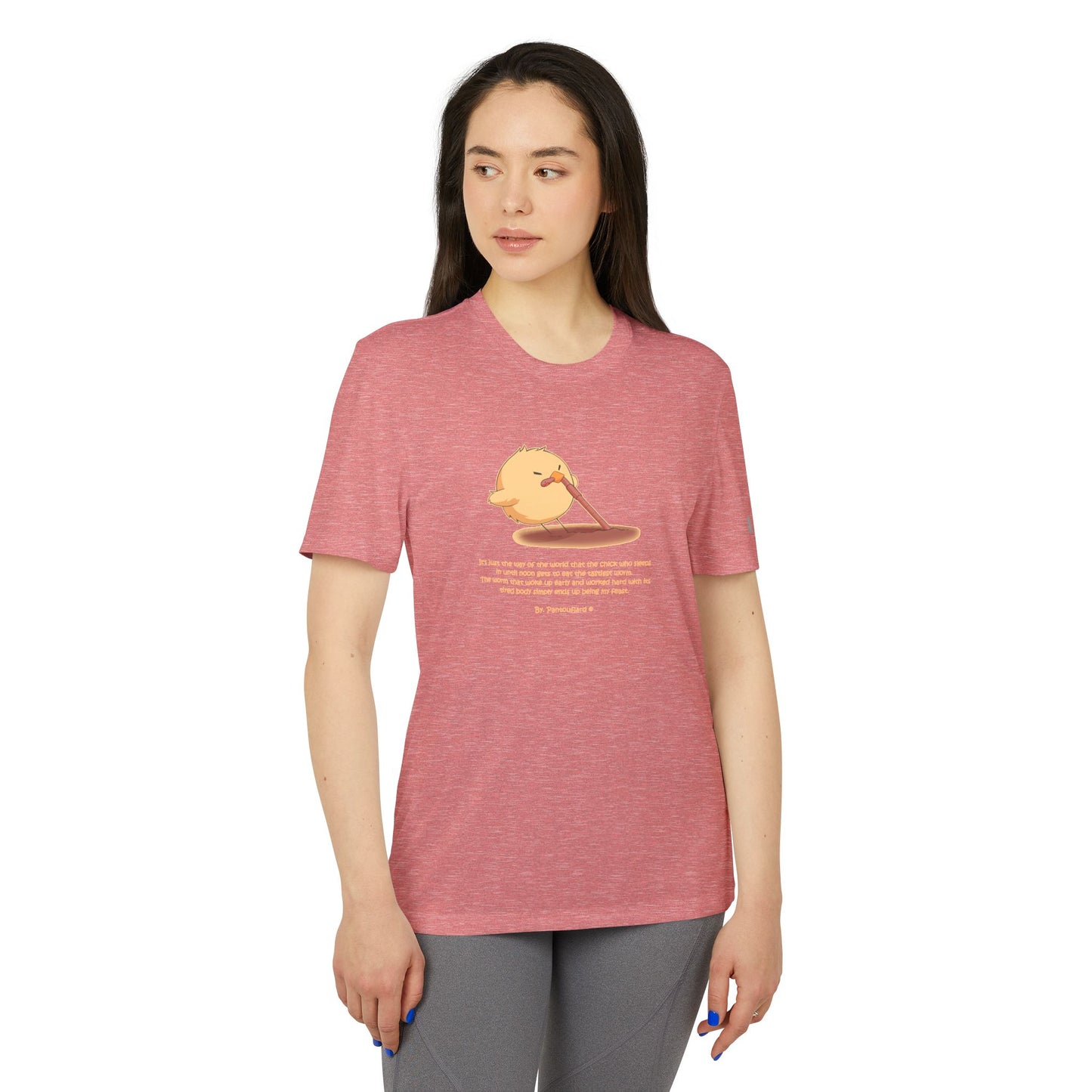 Adidas Cute Chick Cartoon T-Shirt - Cute Sports Tee