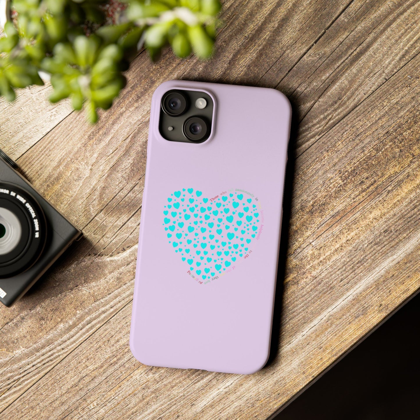 Funda delgada Mint Heart para iPhone