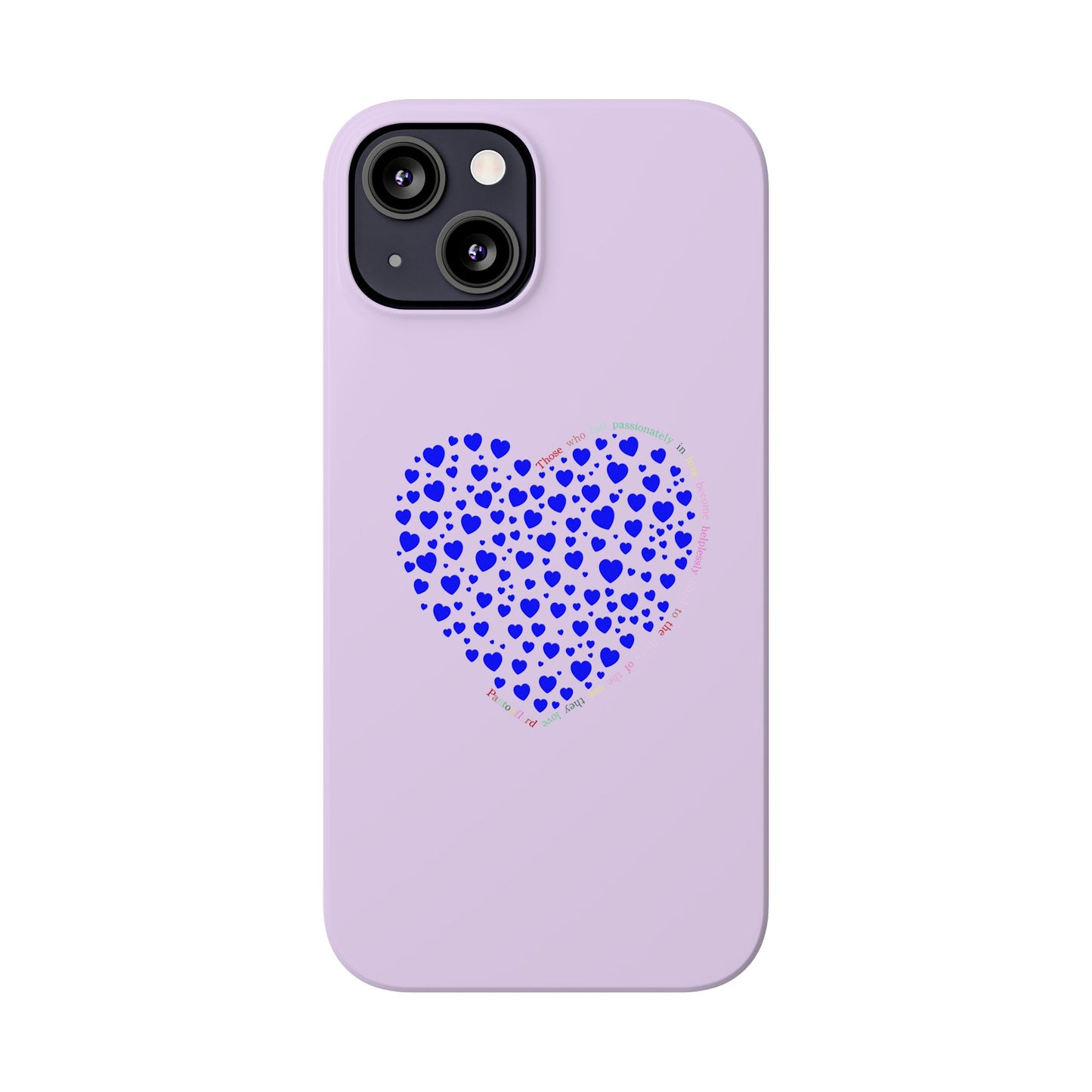 Funda delgada para iPhone Blue Heart