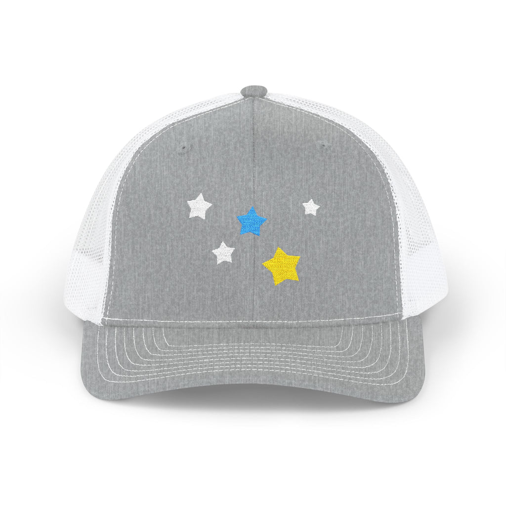 Unisex Cassiopeia Star Embroidered Cotton-Polyester Snapback Trucker Cap