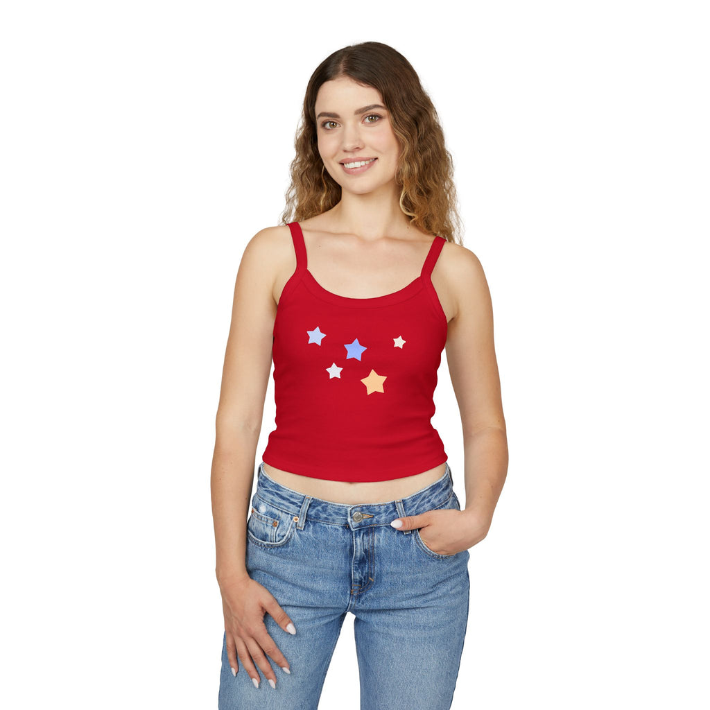 Women's Cassiopeia Constellation Graphic Spaghetti Strap Tank - W-Shape Summer Cami