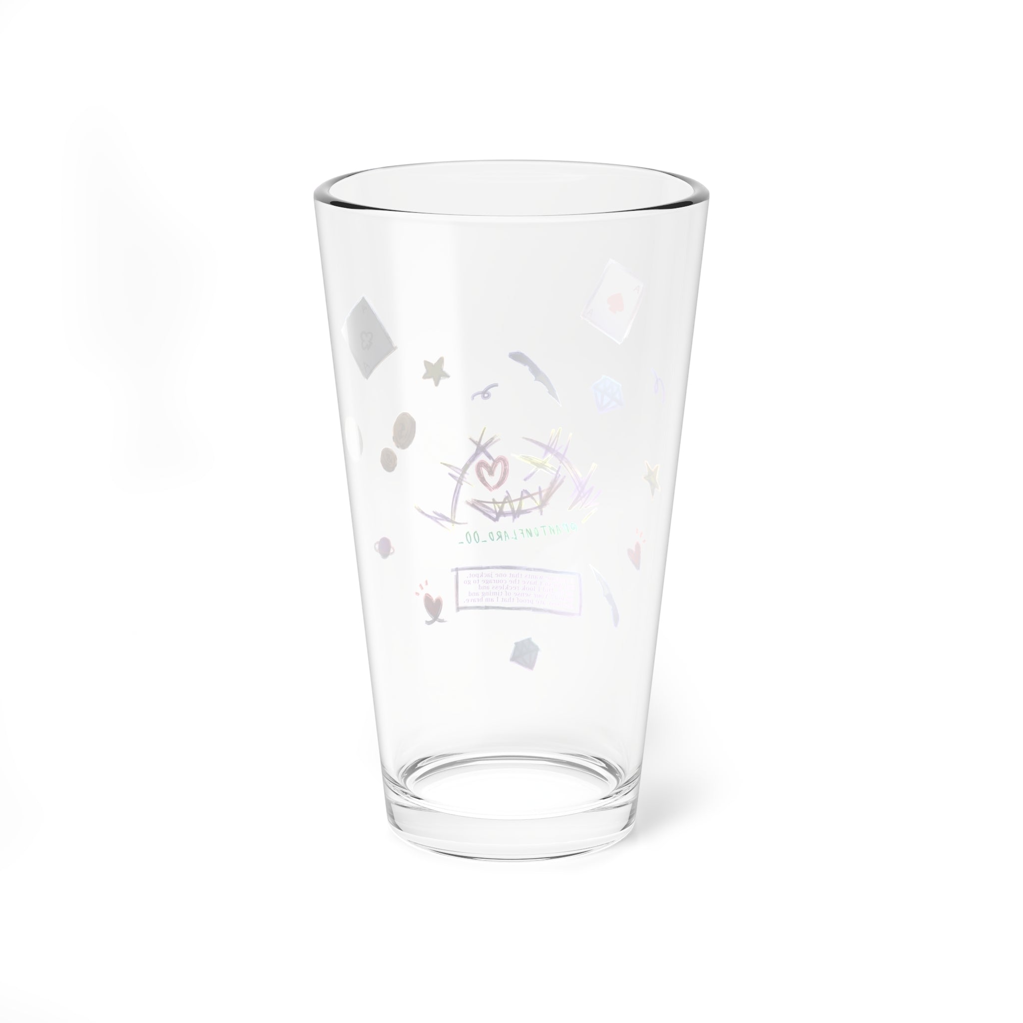Clear Pantouflard 'Jackpot' Graffiti Solid Glass Mixer