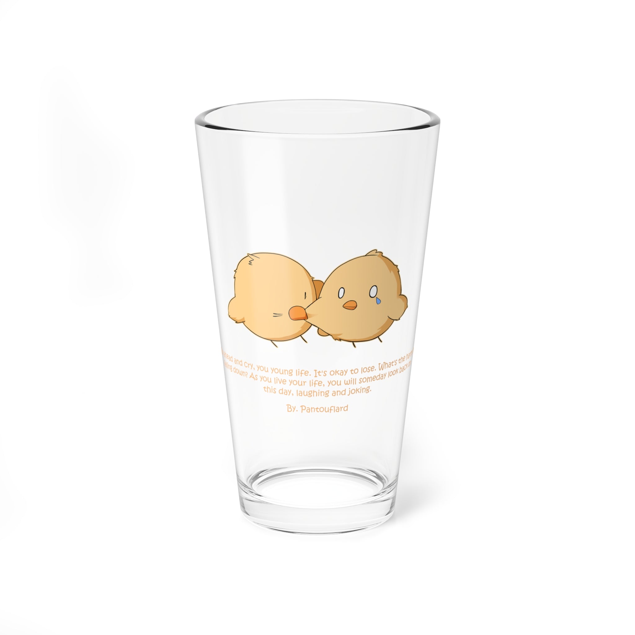 Clear Pantouflard 'Comforting Chicks' Empathetic Solid Glass Mixer