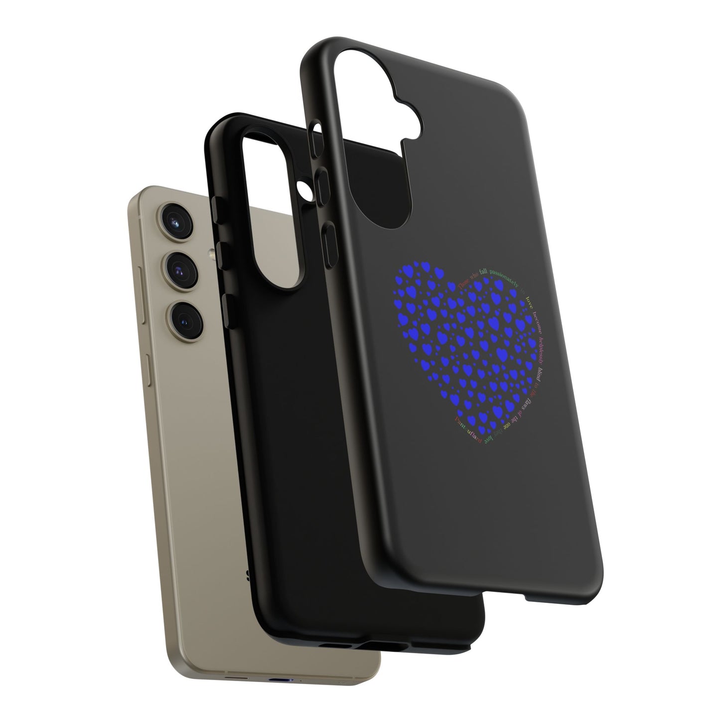 Fundas de corazón azul para teléfonos iPhone, Galaxy, Google Pixel (54 tipos)