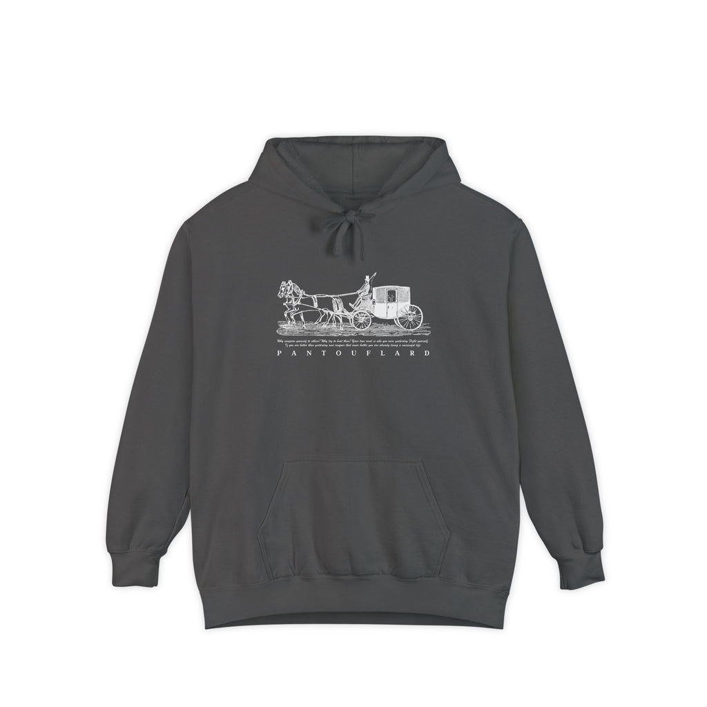 Old Money Equestrian Heritage Hoodie - The Heritage Carriage II (Premium Garment-Dyed Heavyweight Fleece)
