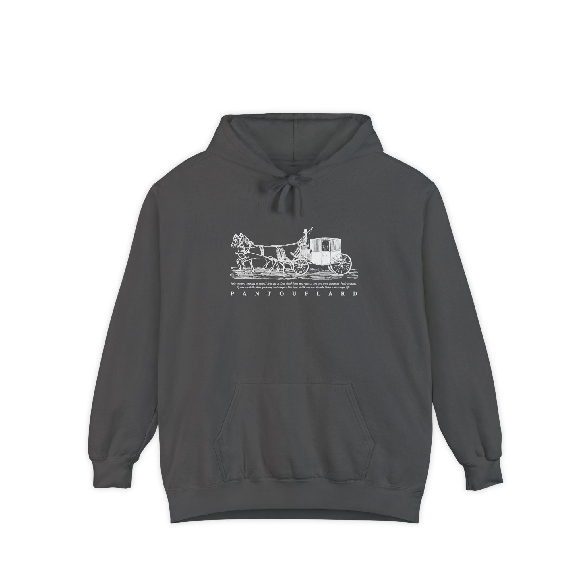 Old Money Equestrian Heritage Hoodie - The Heritage Carriage II (Premium Garment-Dyed Heavyweight Fleece)