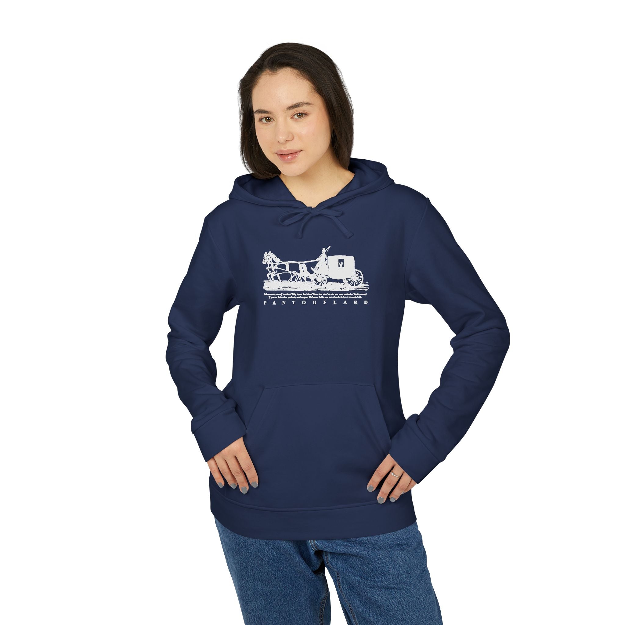 Old Money Tennis Club Hoodie - The Timeless Carriage II (Authentic Adidas Performance Fleece)