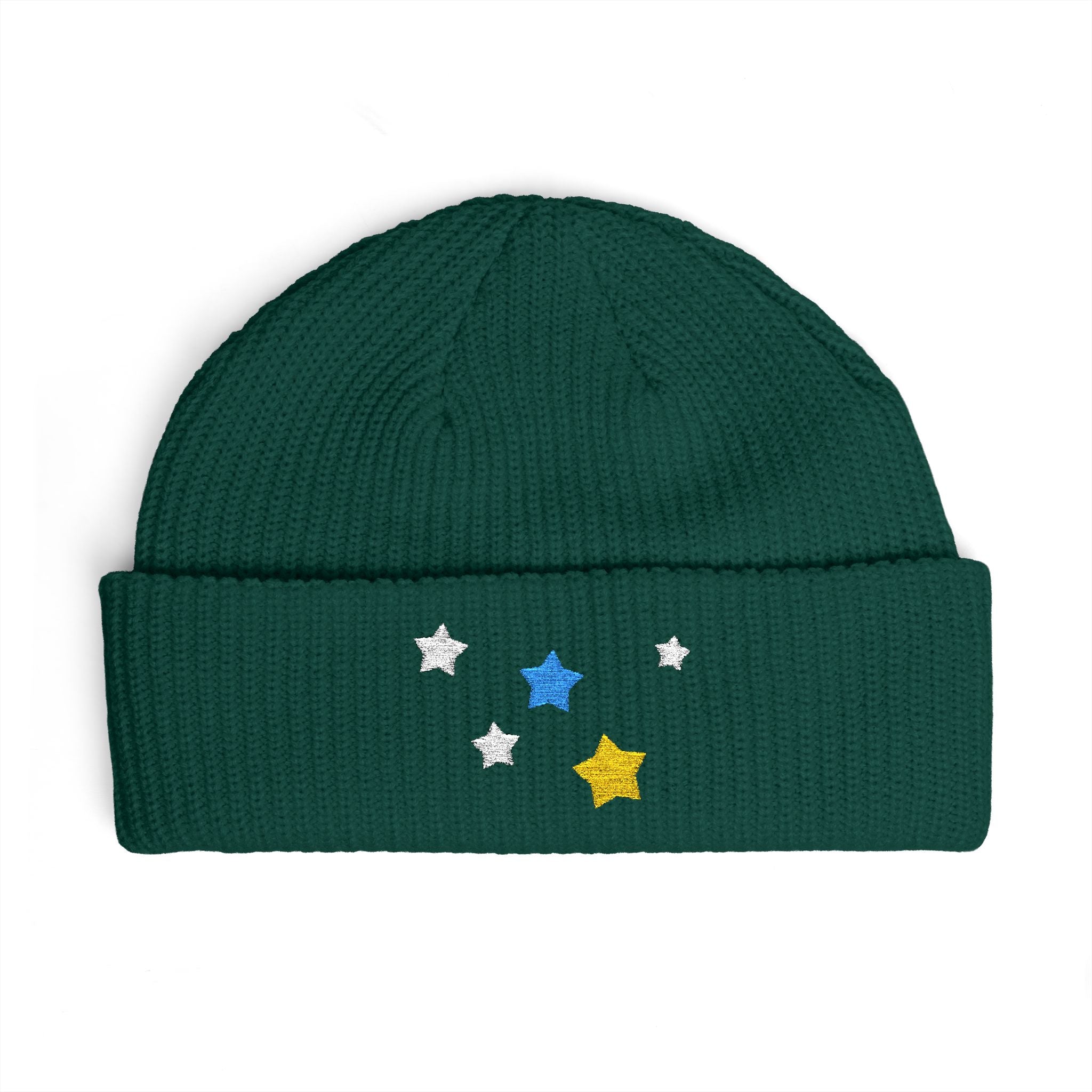 Pastel Lime color Kitschy Cassiopeia Constellation 100% Acrylic Cuff Beanie